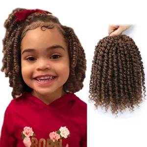 Fulcrum Passion Twist Hair 8 Inch, 8 Packs Passion Twist Crochet Hair for Black Women, Prelooped Crochet Twist Hair with Curly Ends (8Inch, 30#)