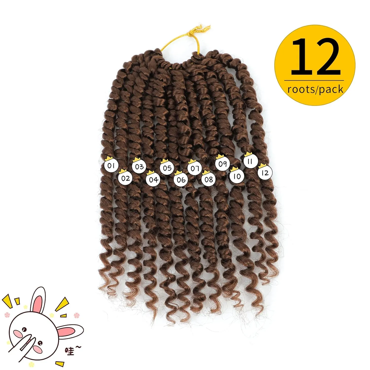 Fulcrum Passion Twist Hair 8 Inch, 8 Packs Passion Twist Crochet Hair for Black Women, Prelooped Crochet Twist Hair with Curly Ends (8Inch, 30#)
