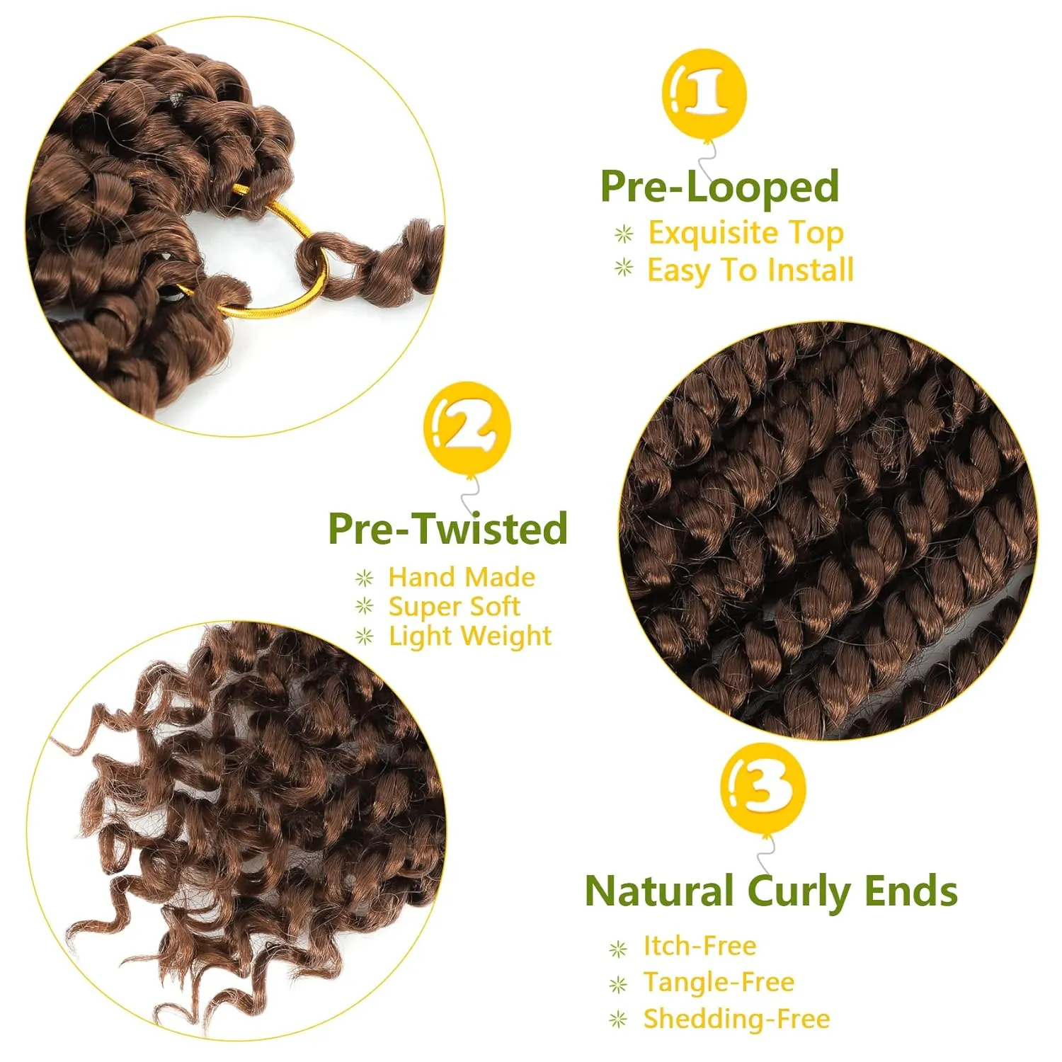 Fulcrum Passion Twist Hair 8 Inch, 8 Packs Passion Twist Crochet Hair for Black Women, Prelooped Crochet Twist Hair with Curly Ends (8Inch, 30#)