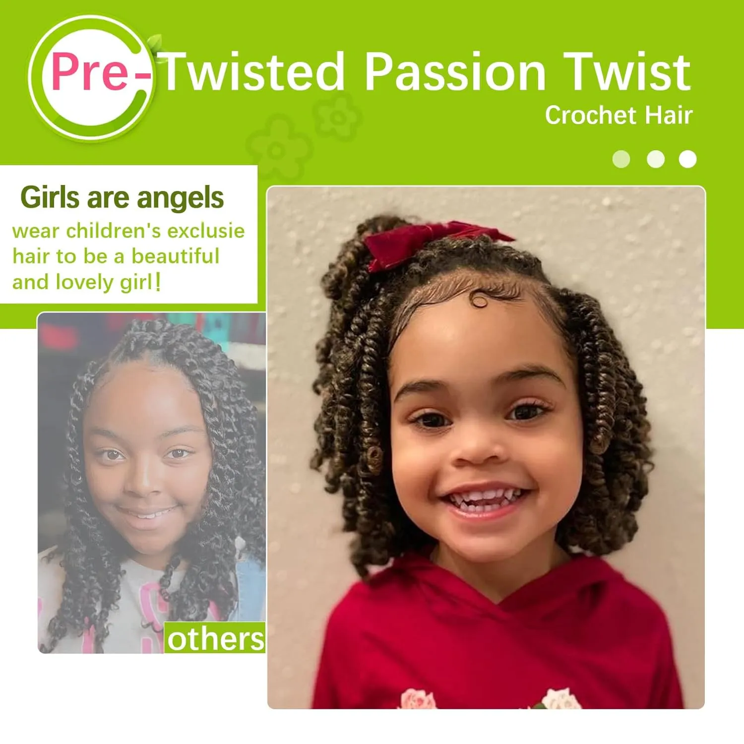 Fulcrum Passion Twist Hair 8 Inch, 8 Packs Passion Twist Crochet Hair for Black Women, Prelooped Crochet Twist Hair with Curly Ends (8Inch, 4#)