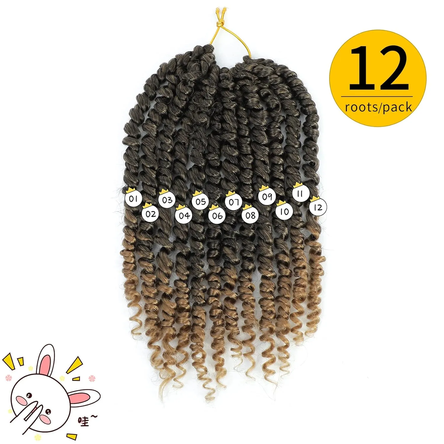 Fulcrum Passion Twist Hair 8 Inch, 8 Packs Passion Twist Crochet Hair for Black Women, Prelooped Crochet Twist Hair with Curly Ends (8Inch, T27#)