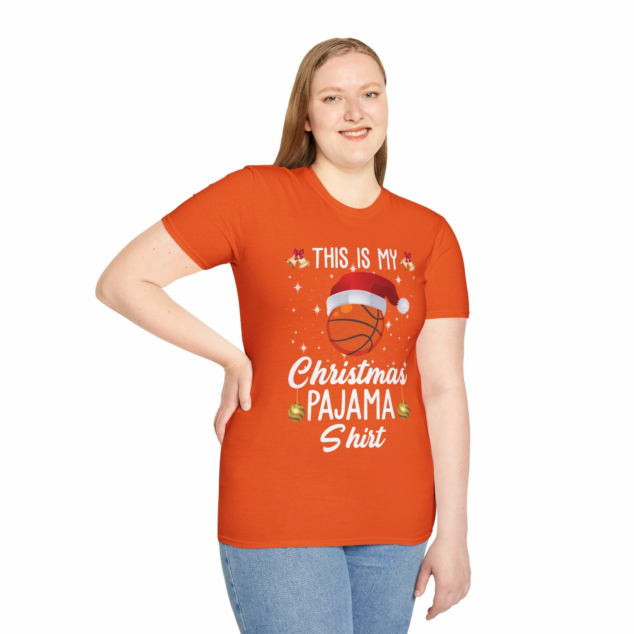 Funny This Is My Christmas Pajama Shirt Basketball Xmas Christmas T-Shirt Men Women