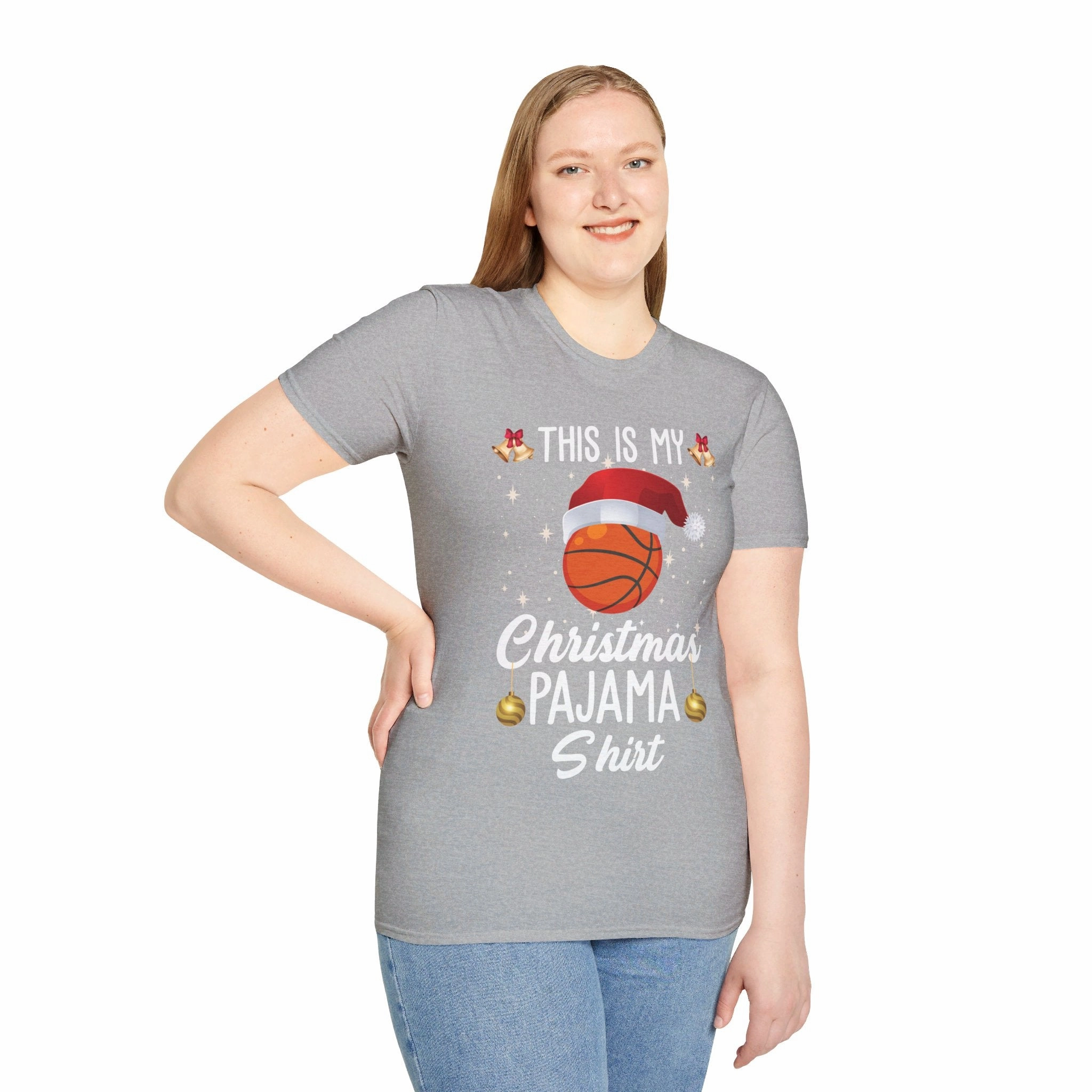 Funny This Is My Christmas Pajama Shirt Basketball Xmas Christmas T-Shirt Men Women