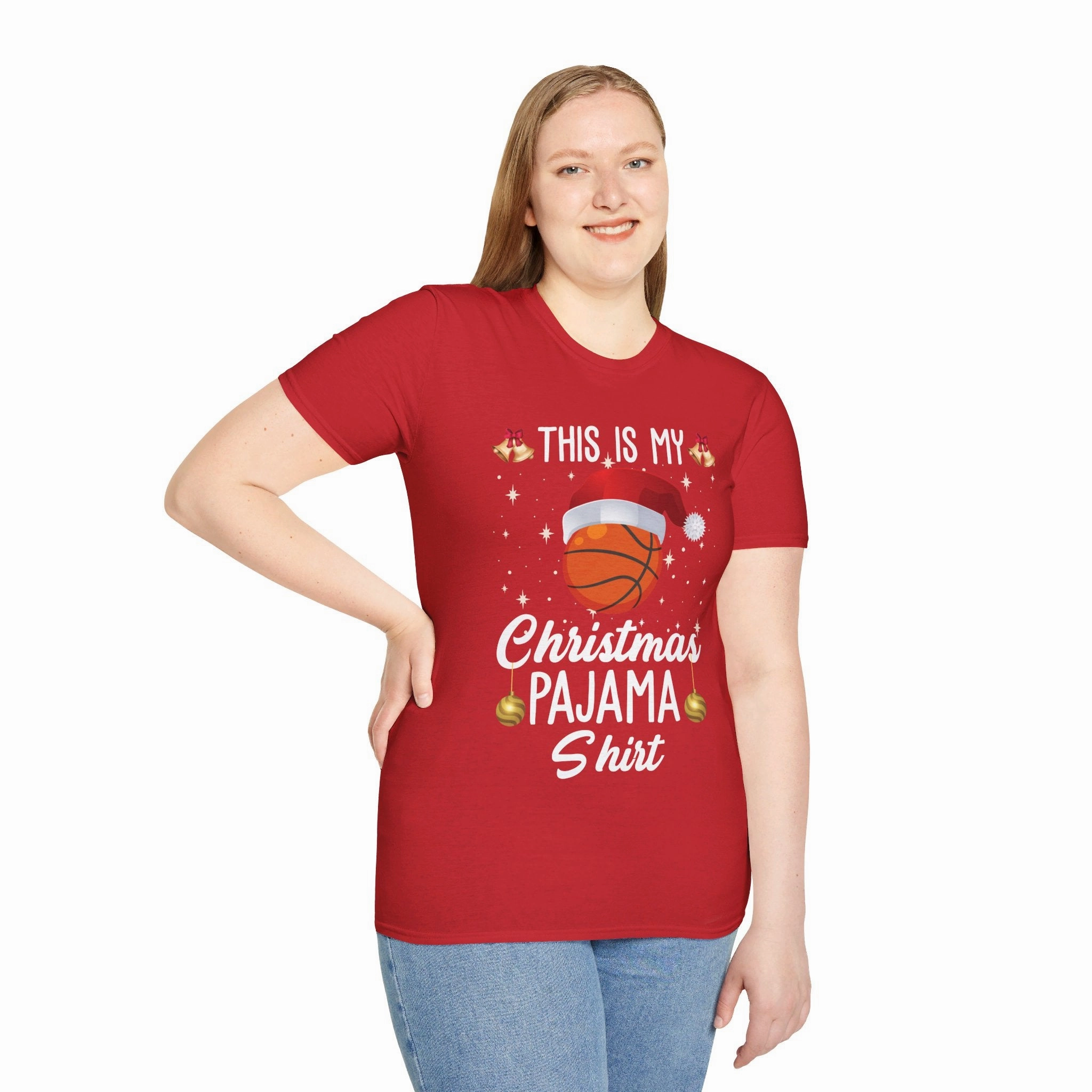 Funny This Is My Christmas Pajama Shirt Basketball Xmas Christmas T-Shirt Men Women
