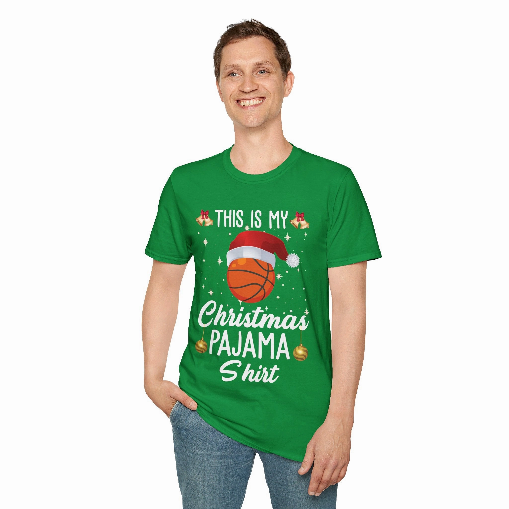 Funny This Is My Christmas Pajama Shirt Basketball Xmas Christmas T-Shirt Men Women
