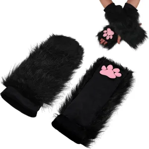 Furry Costume Cosplay Set For Women 3d Toe Beans Gloves Cat Tail Clip Ears Leg Warmers Fluffy Party Toys For Gift…
