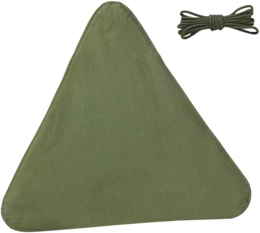 GALPADA 2pcs Camping Portable Stool Lightweight Folding Triangle Cloth Rope Outdoor Fishing Tripod Seat High Density Nylon Stool Kit