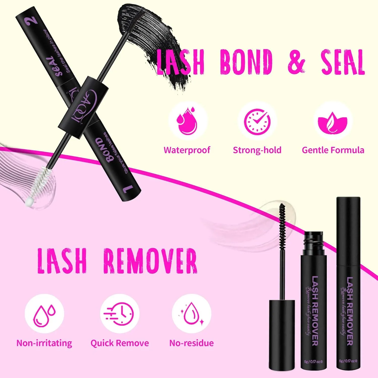 GAQQI Lash Clusters Kit, DIY Lash Extensions Kit 10-14mm Fluffy Cluster Lashes, Volume Eyelash Clusters with Lash Bond and Seal Tweezer Remover 120pcs Thin Band Individual Lashes (3D-GQ01-KIT)