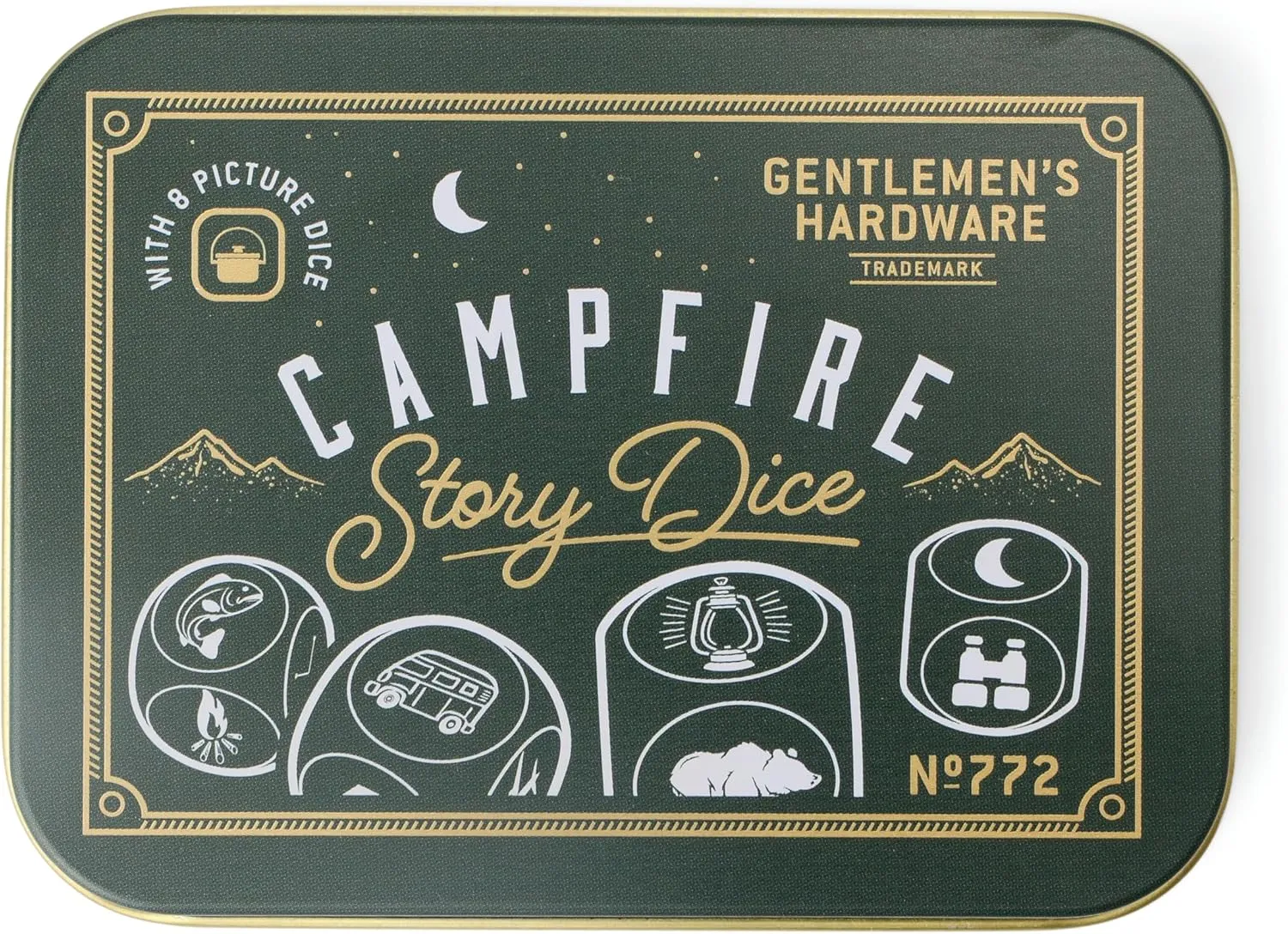 Gentlemen's Hardware Choose Your Own Adventure Camping Game in Travel Tin, Campfire Story