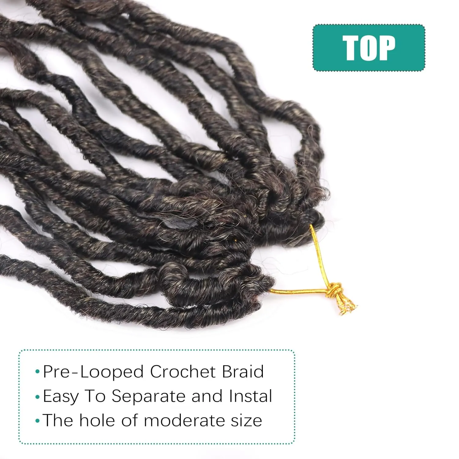 Goddess Locs Crochet Hair 18 Inch 8 Packs Soft Faux Locs Crochet Hair for Black Women Pre Looped Deep Wave Crochet Braids with Curly Ends Synthetic Hair Extensions (18 Inch/Pack of 8, 1B/30/27)