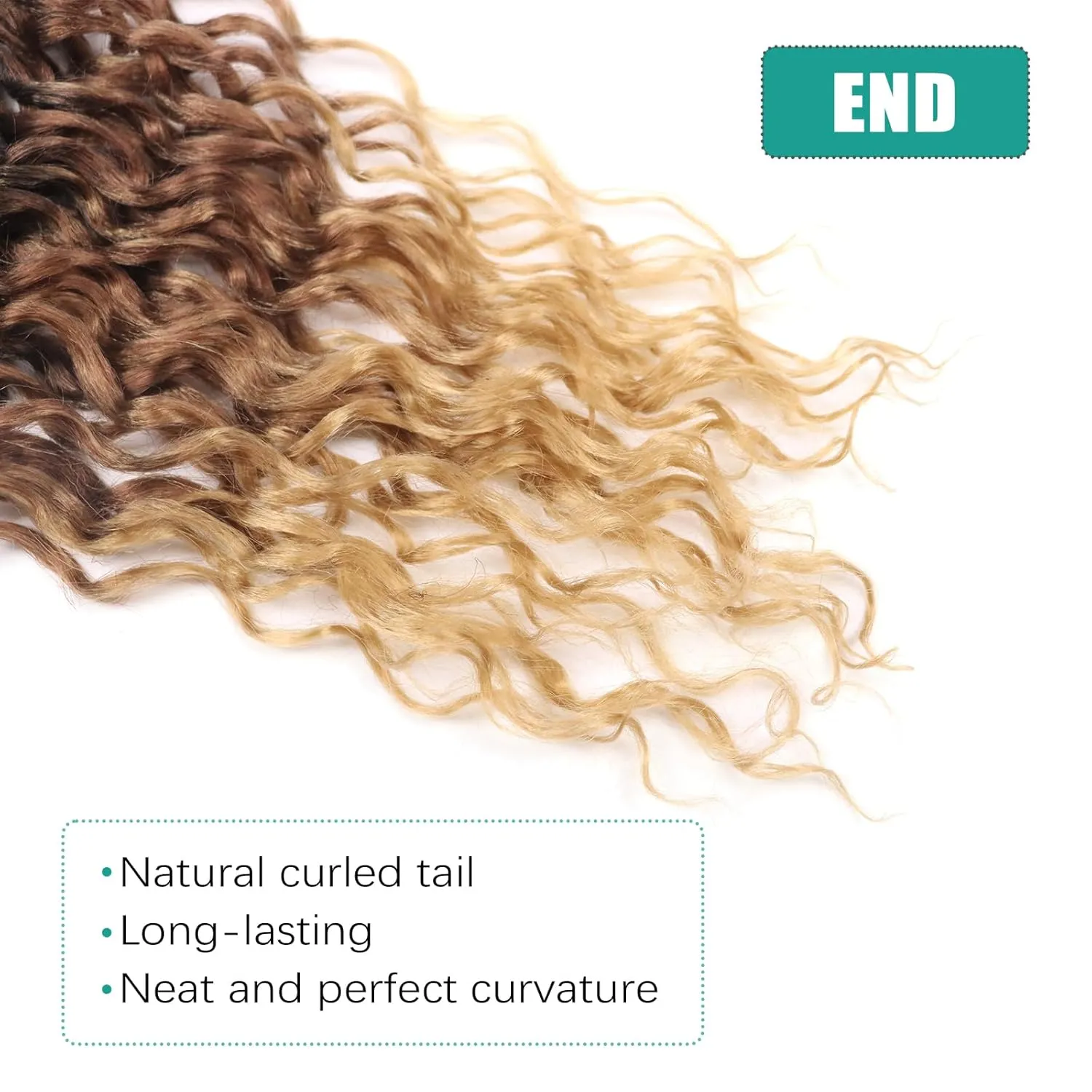 Goddess Locs Crochet Hair 18 Inch 8 Packs Soft Faux Locs Crochet Hair for Black Women Pre Looped Deep Wave Crochet Braids with Curly Ends Synthetic Hair Extensions (18 Inch/Pack of 8, 1B/30/27)