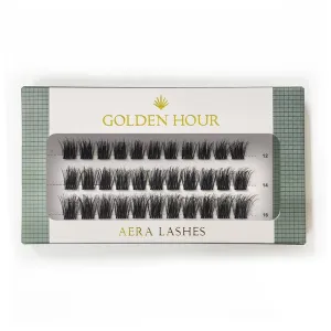 Golden Hour DIY Lash Extensions Kit, Fluffy Full-Volume Clusters, 10-16mm Length, 44 Clusters