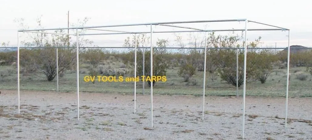 Golden Valley Tools & Tarps 30’ Baseball Softball Straight Leg Batting Pitching Cage - 3/4" Frame Fittings Only - Pipe NOT Included