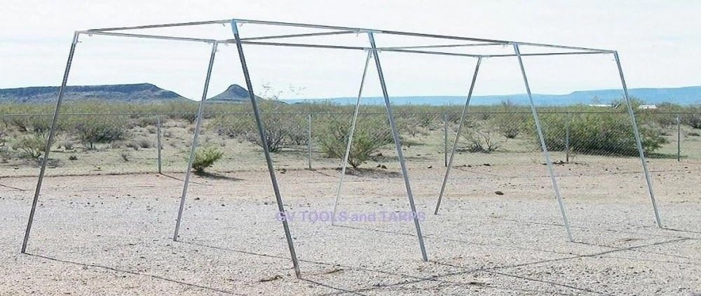 Golden Valley Tools & Tarps 30’ Baseball Softball Slant Leg Trapezoid Batting Pitching Cage - 1" Frame Fittings Only - Pipe NOT Included