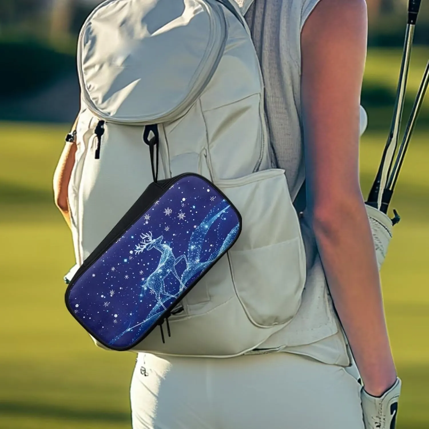 Golf Ball Bag Pouch, Golf Essentials Accessory Bag, Golf Valuables Pouch Golf Gifts for Men Golf Accessories Case Bag