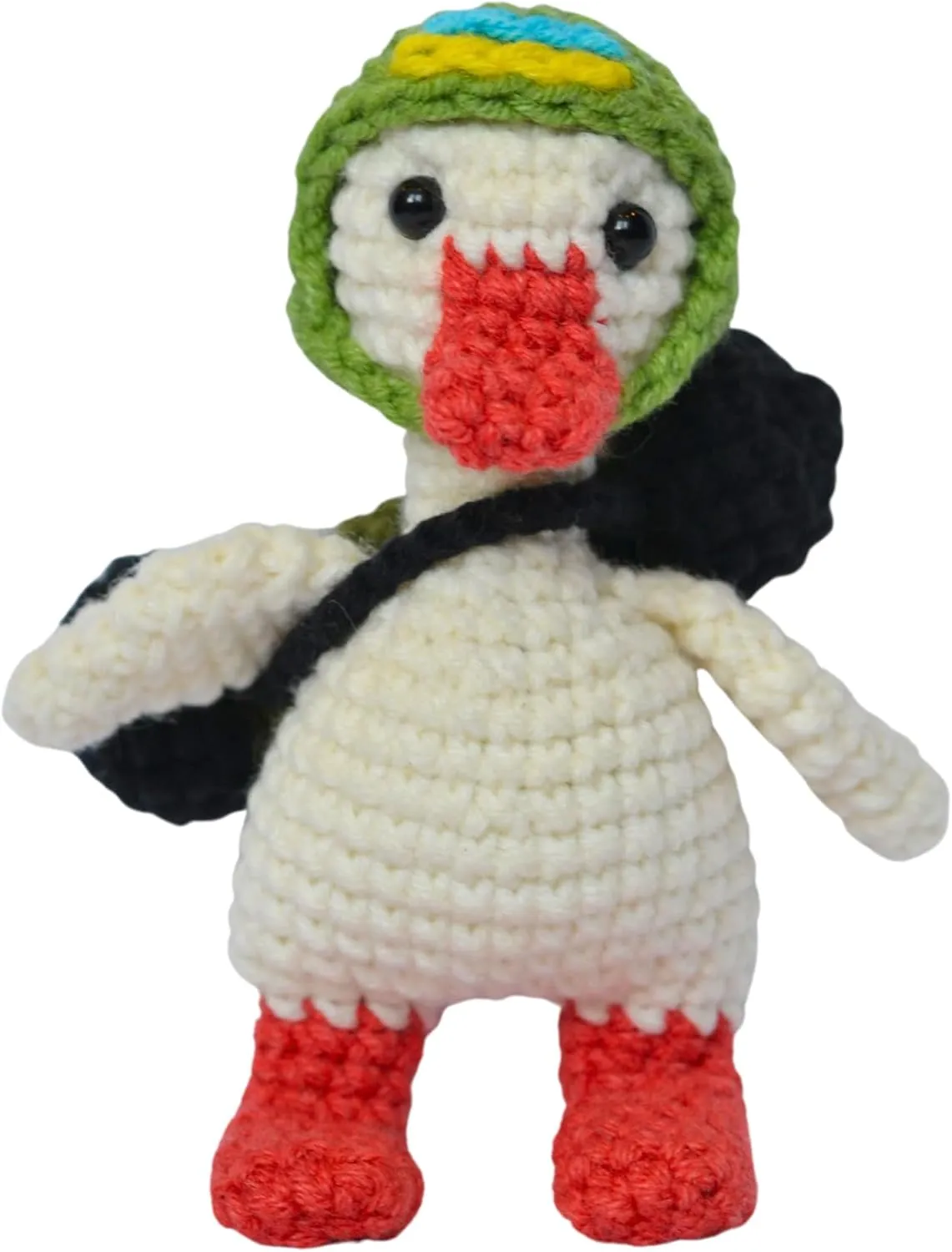 Goose Plush Stuffed Animals, Handmade Crocheted Animal Goose Crochet Kit, Ukrainian Soldier Knitted Goose, Craft Plush Soft Decoration, Figurine Home Decor, Made in Ukraine