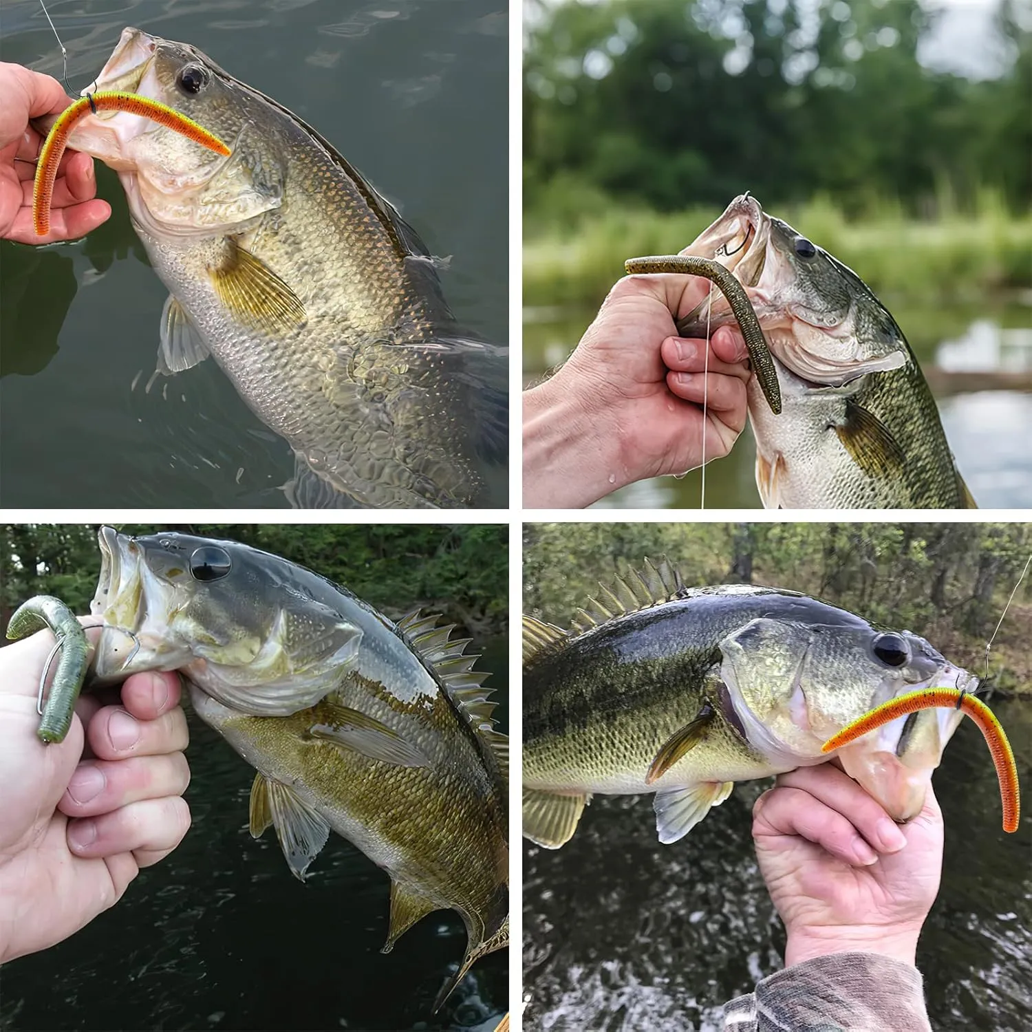 Goture Wacky Worm Fishing Lure Kit with Soft Plastics, Wacky Rig Tools, O-Rings, Worm & Drop Shot Hooks, Beads, Weights & Tackle Box