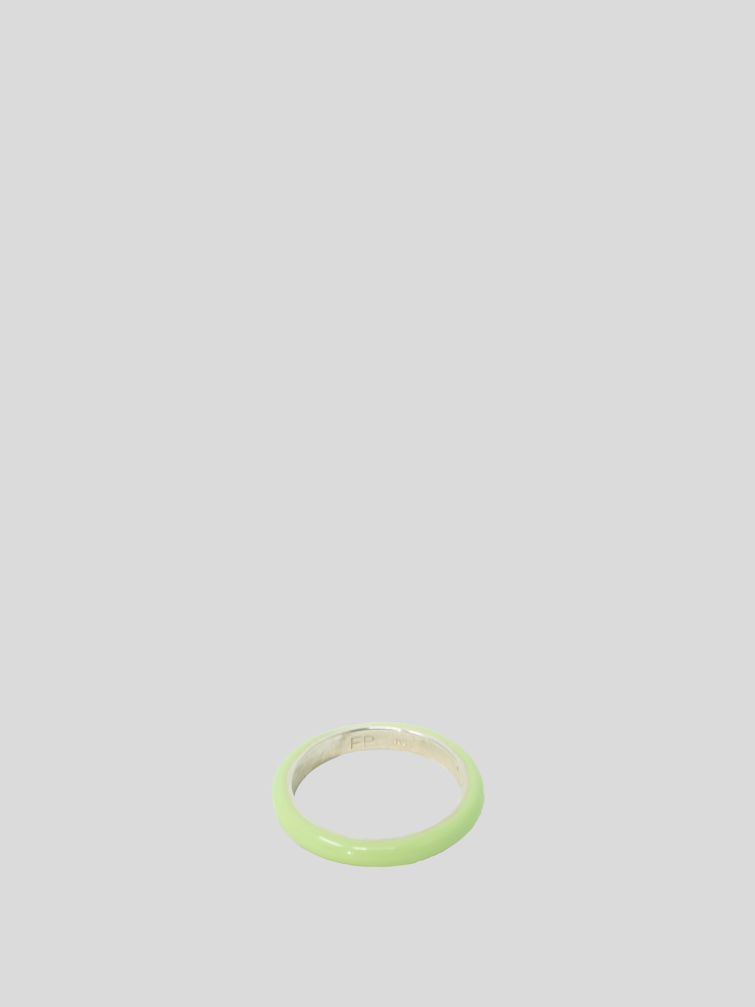 Green Unicorn Rainbow Enamel Stacking Ring