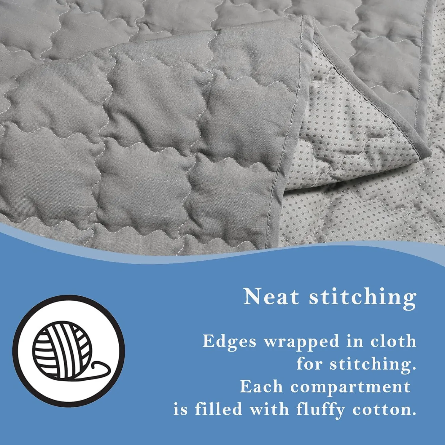 Grounding Mat Cotton Bed Pad Silver Fiber Quilted Grounded Play Mat 34.2x50 in Earth Connected Cloud Bedding with Cord