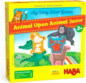 HABA My Very First Games - Animal Upon Animal Junior: Toddler Stacking Game for Preschool Learning Activities & Fun Family Games for Ages 2 