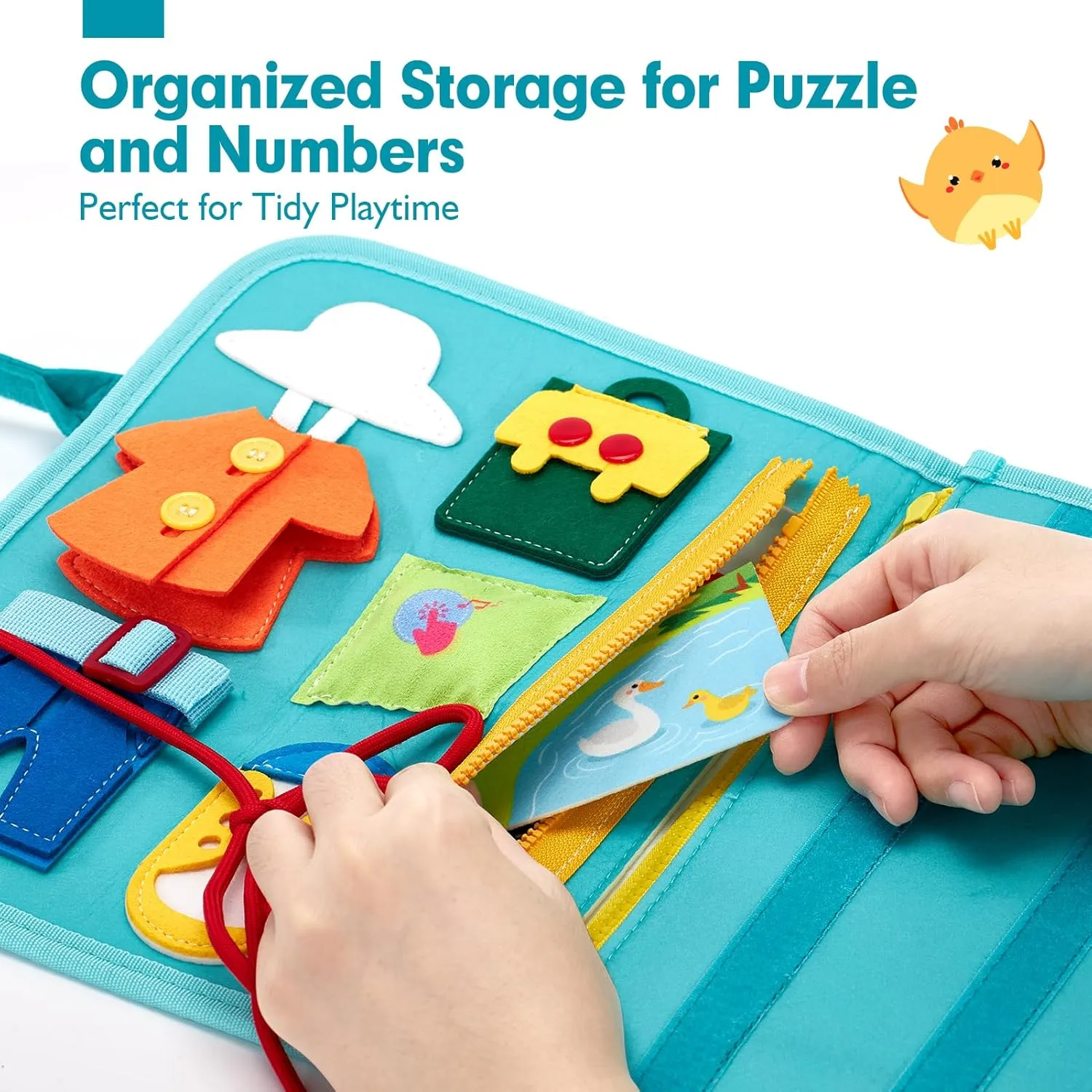 hahaland Busy Board for Toddlers Girls Montessori Toys for 3  Year Old Farm Animals Preschool Learning Activities Toddler Travel Toys for 3 