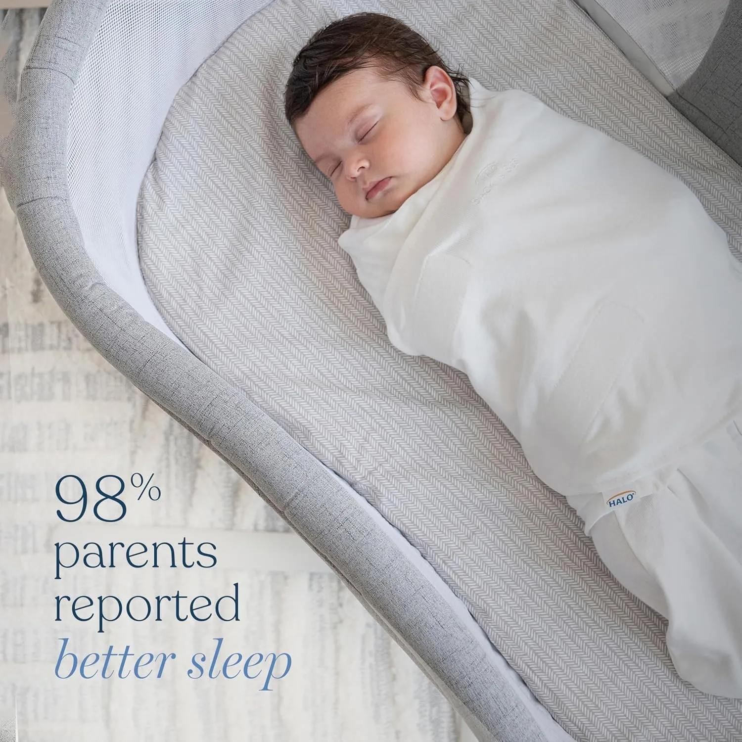 HALO Micro-Fleece Sleepsack Swaddle, 3-Way Adjustable Swaddle Blanket, TOG 3.0, Penguin Pals, Small, 3-6 Months