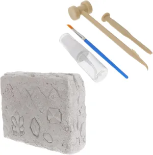 HANABASS 1 Set Natural Mineral Stone Excavating Fun Digging Experience for Young Archaeologists Encourages Parent Interaction for Collecting Educational Play