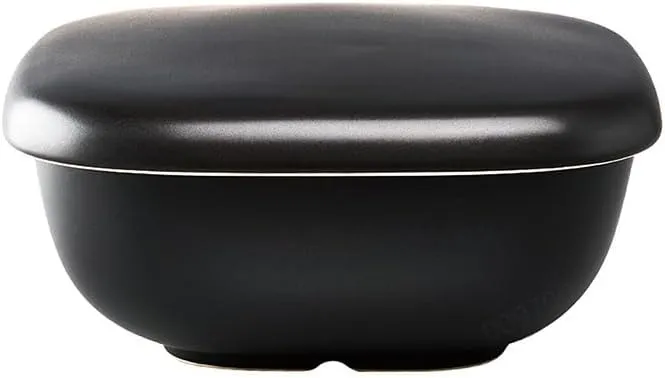 HARIO GO-2-B-W Rice Pottery, Microwave Safe, 2 Pieces, Made in Japan