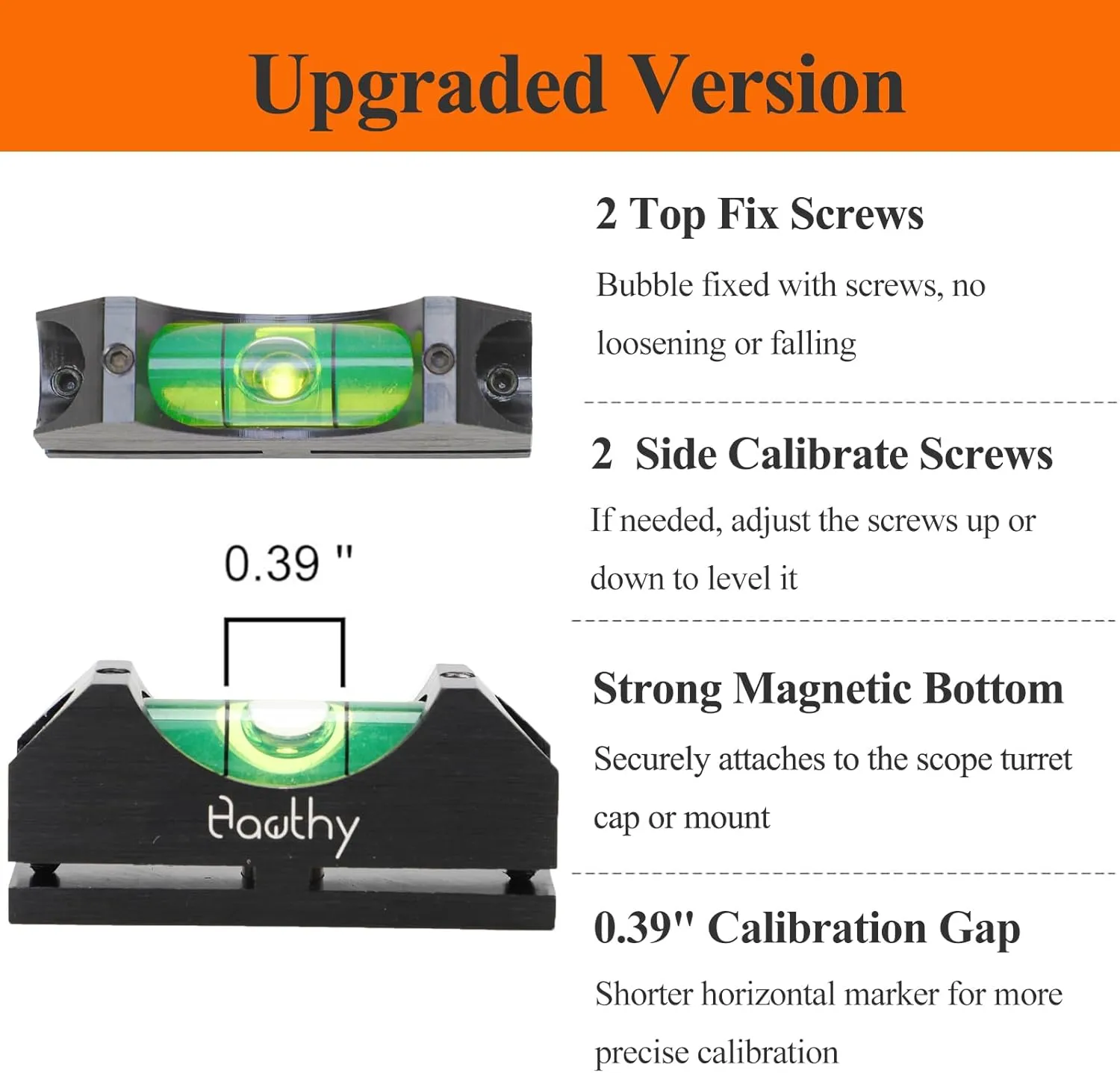 Hawthy Scope Leveling Kit Scope Bubble Level Picatinny Scope Level Magnetic Level Tool Bubble Leveling System