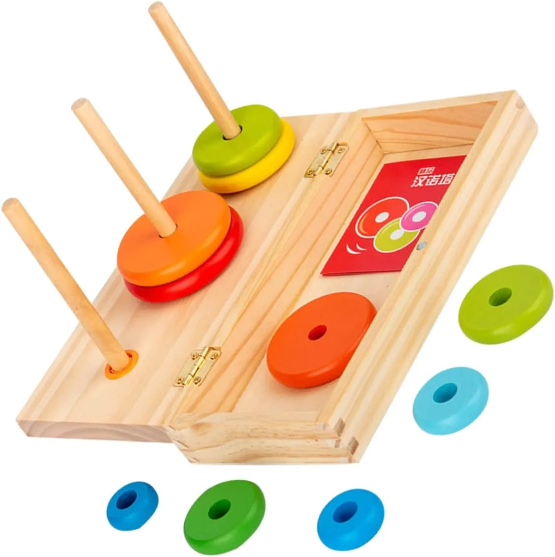Hemoton 1Set Interactive Stacking Rings Shape Learning for Boy Girl Creative Cognitive Development Stacking Rings for Early Education Engaging Parent Playtime