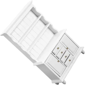 HEMOTON Delicate Mini Cabinet for Dollhouse Decor Decorative Accessories for Mini House Present for Friends Display Cabinet