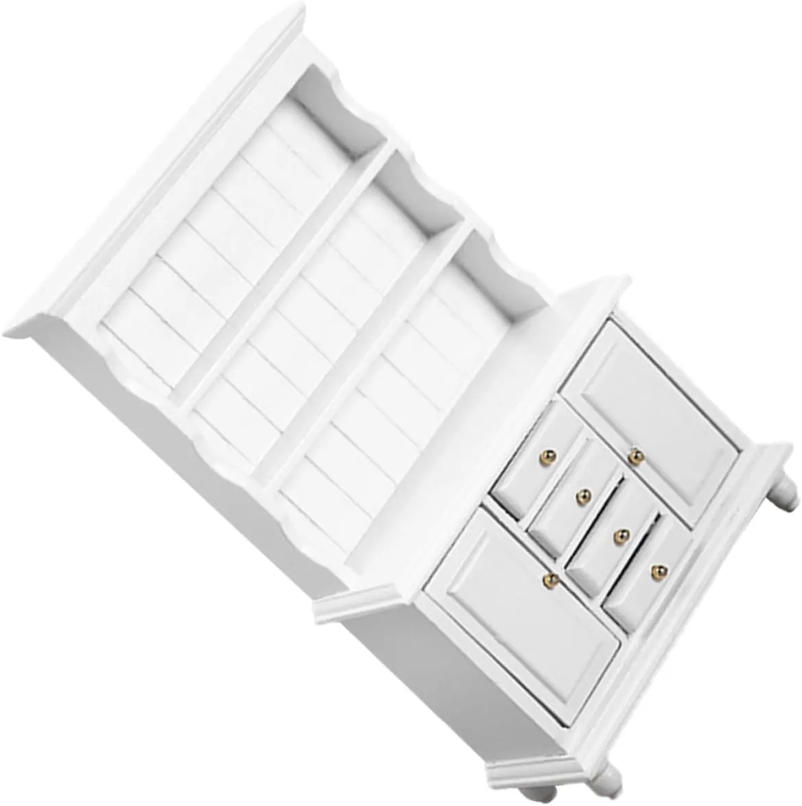 HEMOTON Delicate Mini Cabinet for Dollhouse Decor Decorative Accessories for Mini House Present for Friends Display Cabinet