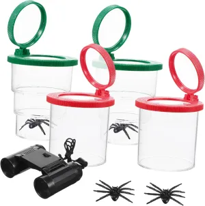 Hemoton Exploration Tool 4pcs Insect Magnifying Cups 1pc Telescopes Insect Collecting Jar Set