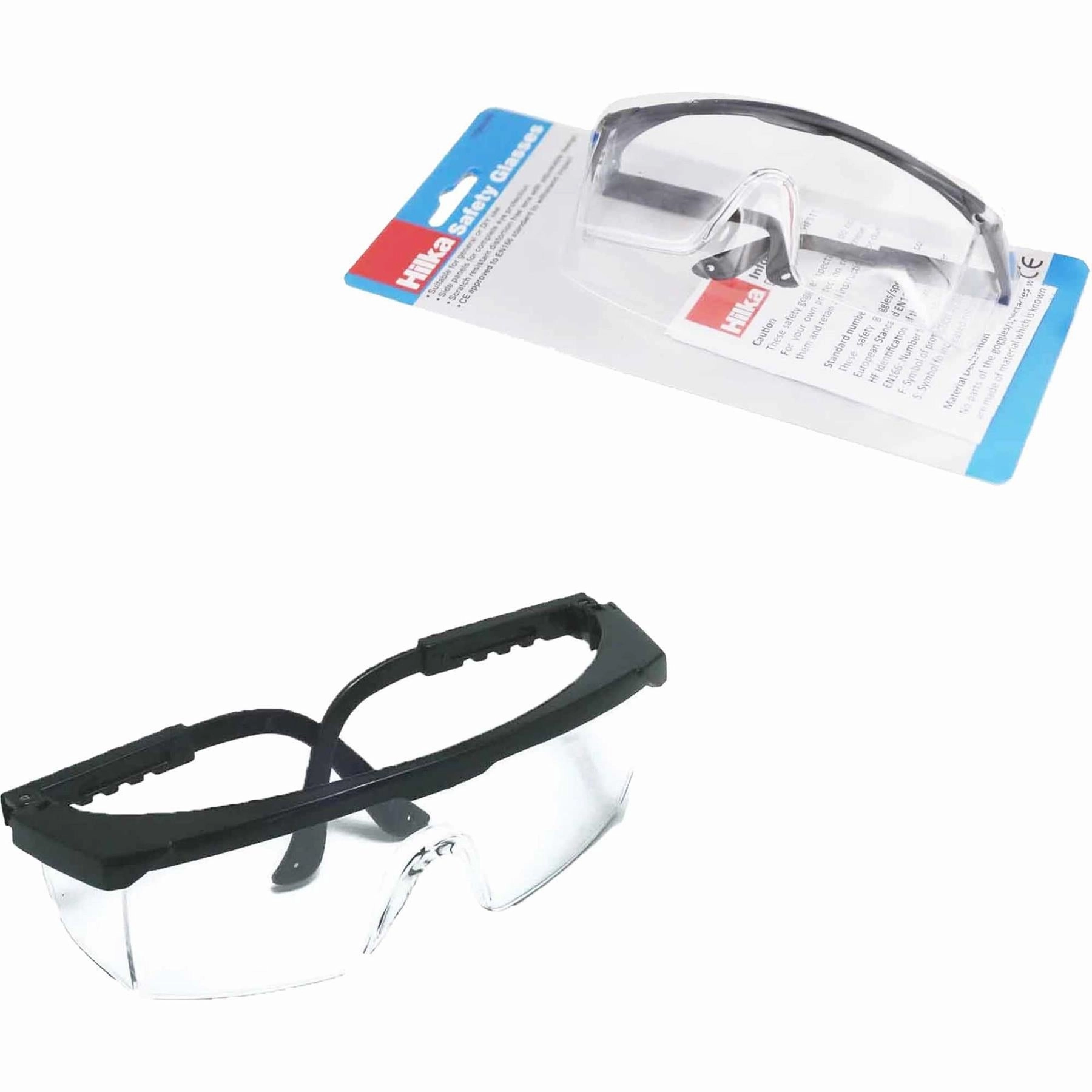Hilka Safety Glasses - Scratch Resistant Lens with Adjustable Design