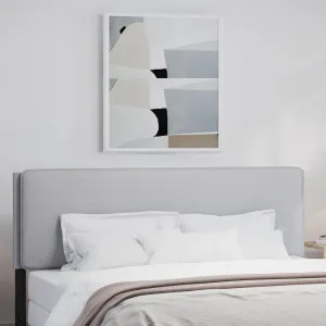 Hillsdale, Emslie King Upholstered Adjustable Headboard, Light Gray