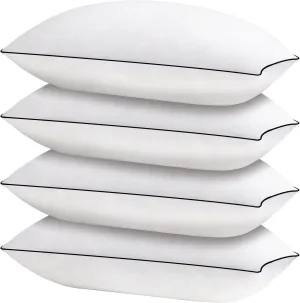 HIMOON Bed Pillows for Sleeping 4 Pack,Standard Size Cooling Pillows Set of 4,Top-end Microfiber Cover for Side Stomach Back Sleepers