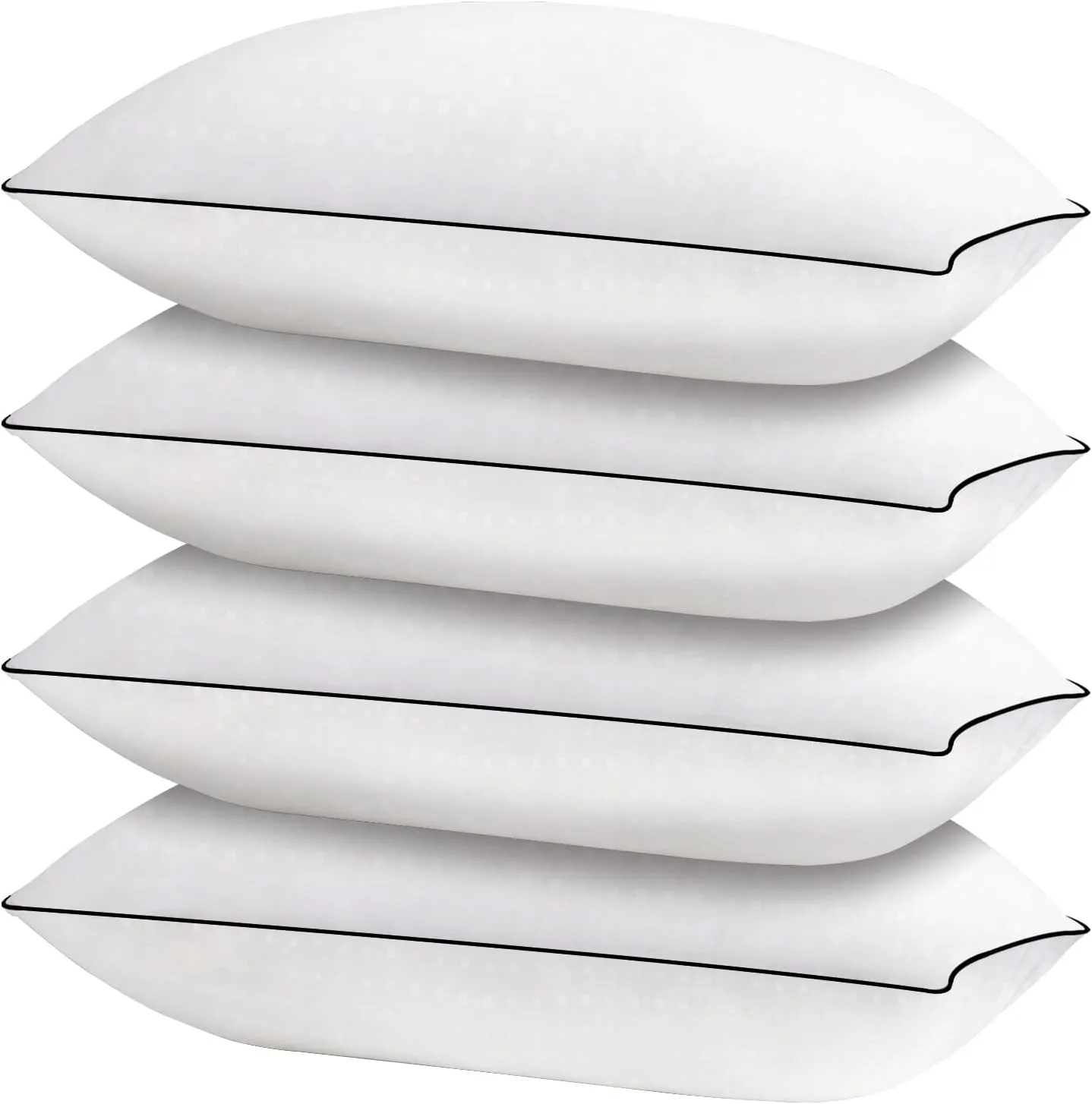 HIMOON Bed Pillows for Sleeping 4 Pack,Standard Size Cooling Pillows Set of 4,Top-end Microfiber Cover for Side Stomach Back Sleepers