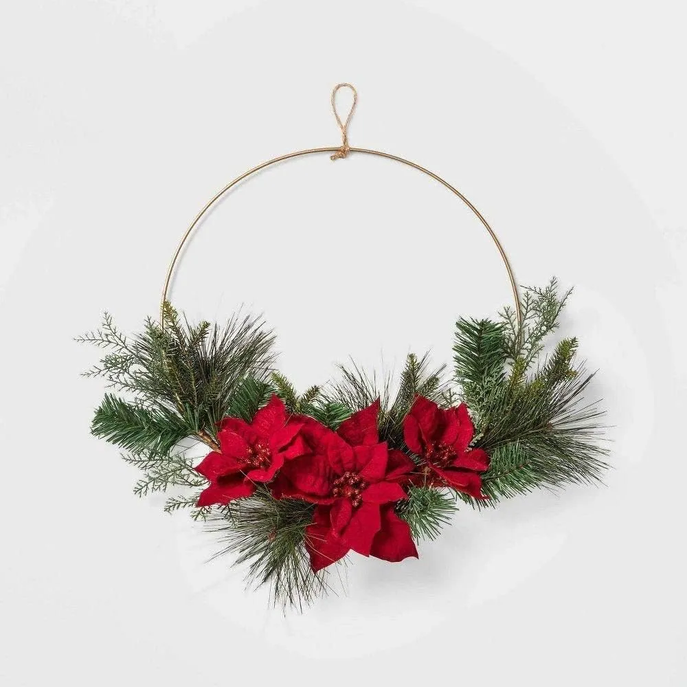 HOHIYA 4 Pcs 20 Inch Metal Floral Hoop Wedding for Table Wreath Rings Large Gold Craft for Making Decor Dream Catcher and DIY Wall Hanging 4mm Wire Taiwan Made
