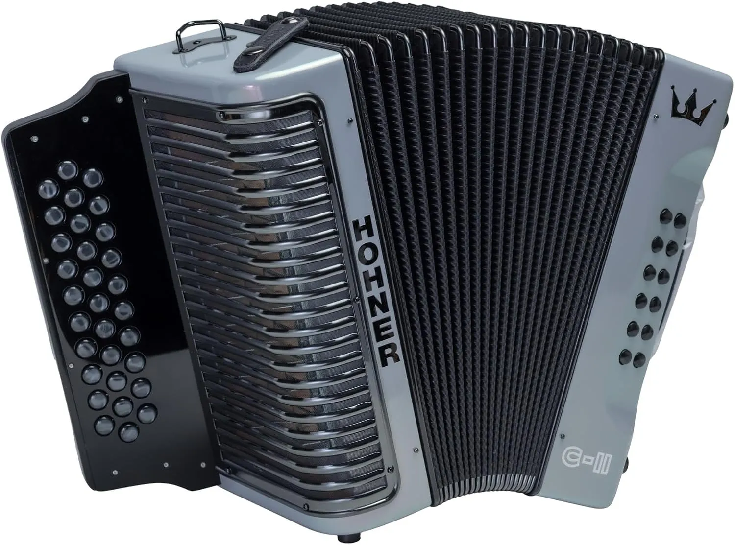 Hohner Corona C-II FBBEB Accordion Silver Rainbow (SVRB)