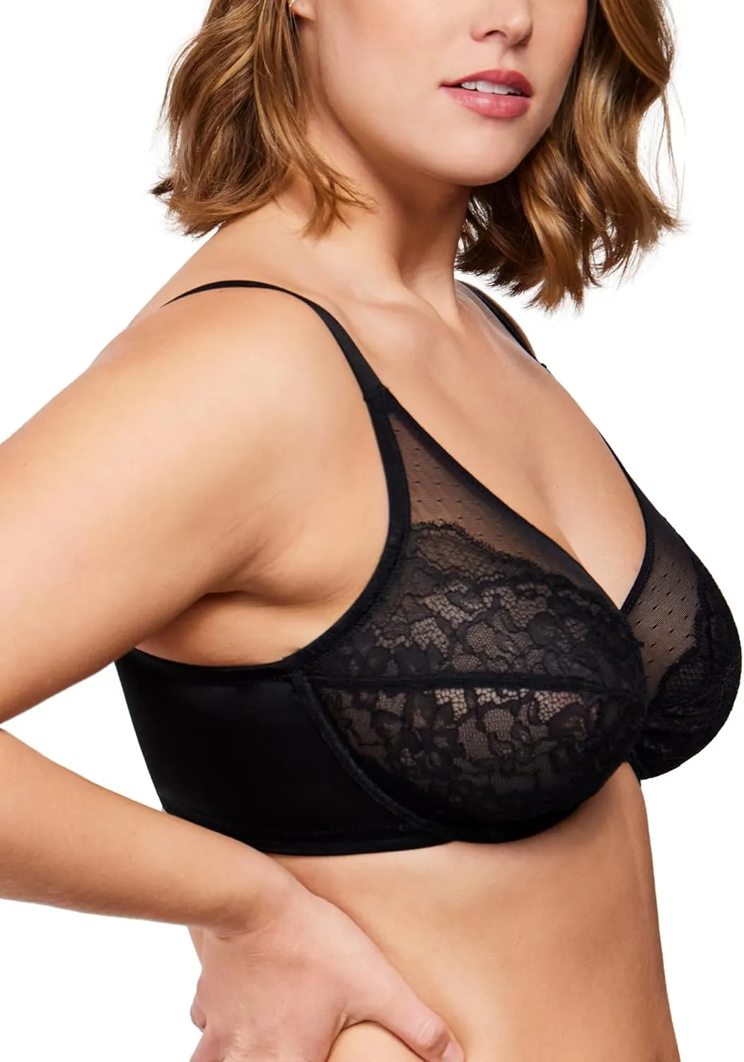 HSIA Minimizer Bras for Women Full Coverage Underwire Bras Plus Size Lifting Lace Bra for Heavy Breast