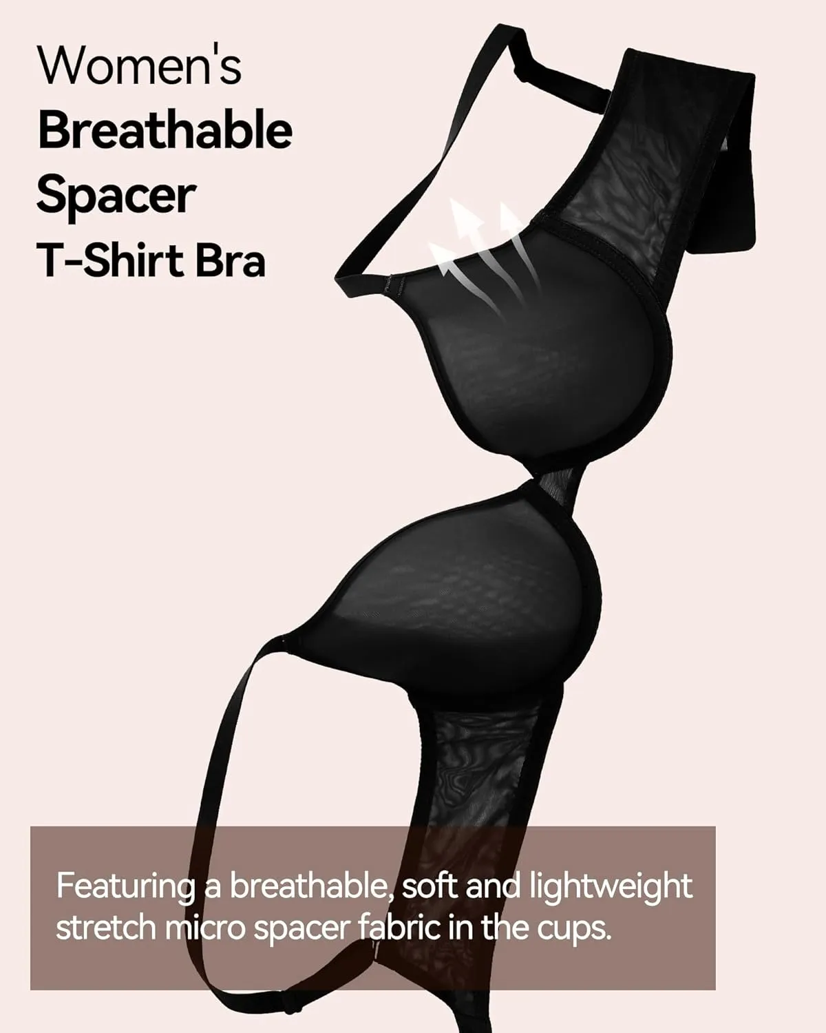 HSIA Wireless Tshirt Bras for Women Push Up Seamless Full Coverage Bralette No Wire Everyday Comfort Bra