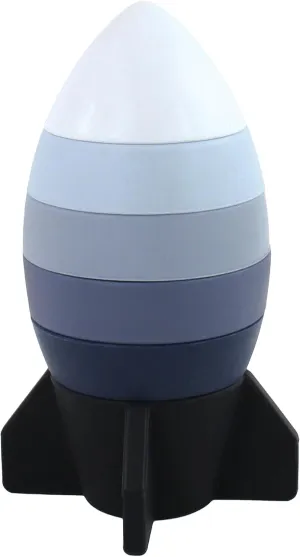 Hudson Baby Silicone Stacking Toy, Rocket, One Size