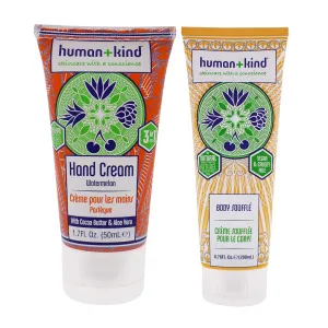 Human Kind Hand-Elbow-Feet Cream - Watermelon and Body Souffle - Tube Kit Unisex 2 Pc