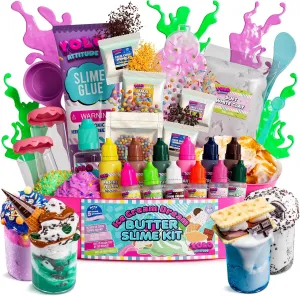 Ice Cream Slime Kit for Girls - Butter Slime Making Kit - DIY Slime Kit with 40  Pieces for Ages 8-12