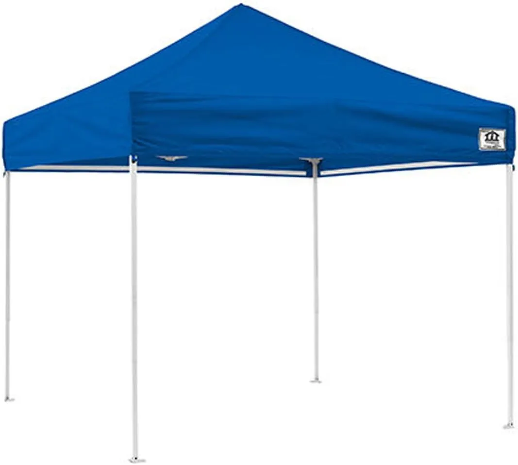 Impact 10' x10' Pop Up Canopy Tent with Sidewalls, Recreational Grade Steel Frame, Includes 2 Sidewalls and 2 Zippered Sidewalls, Roller Bag, Royal Blue