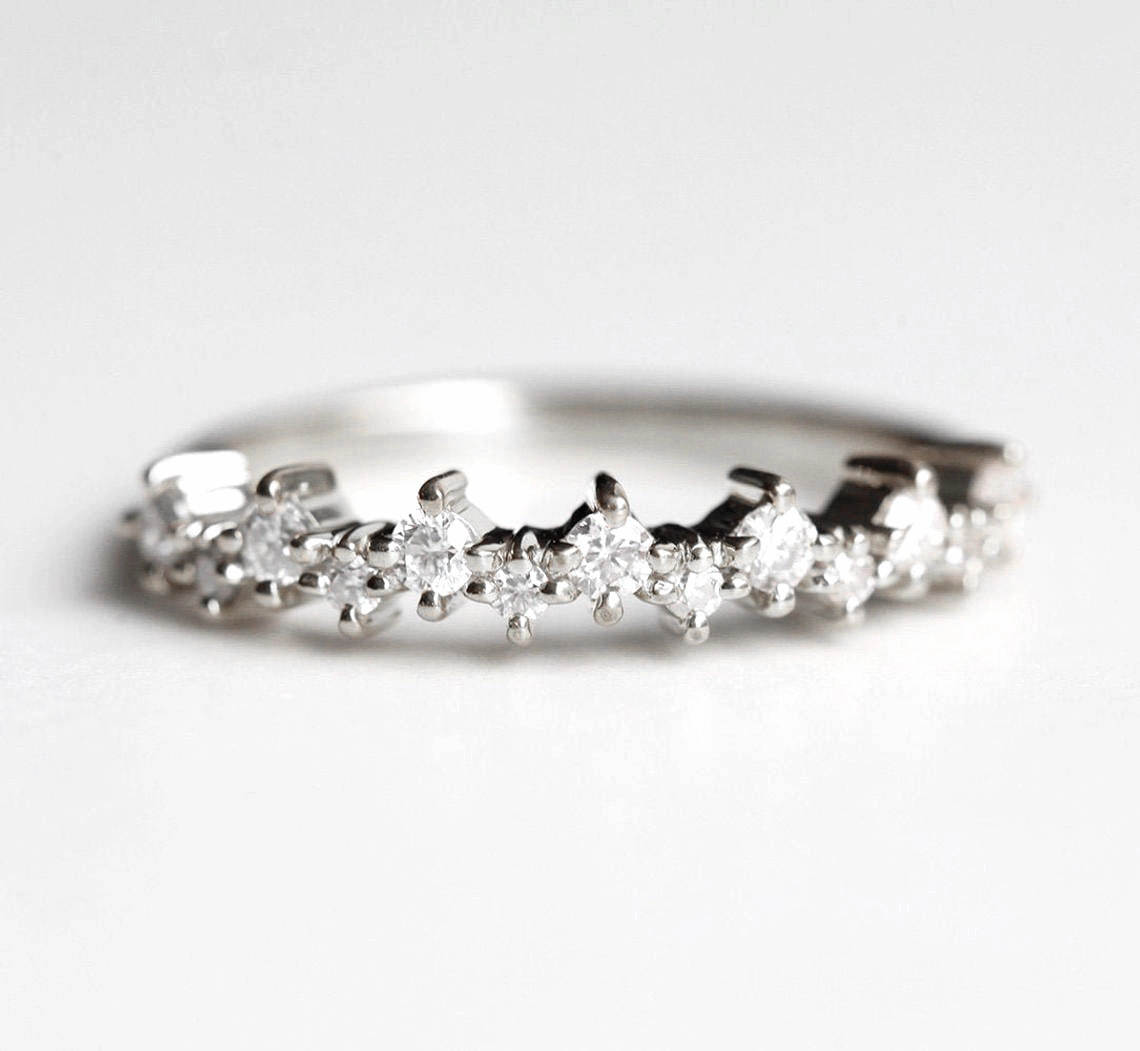 Ines Moissanite Stacking Ring