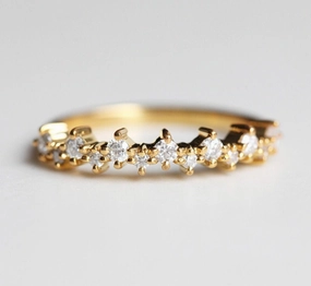 Ines Moissanite Stacking Ring