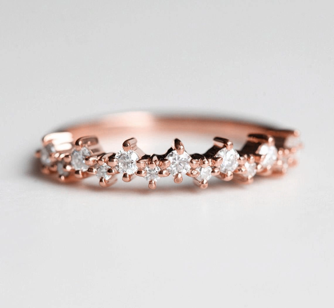Ines Moissanite Stacking Ring