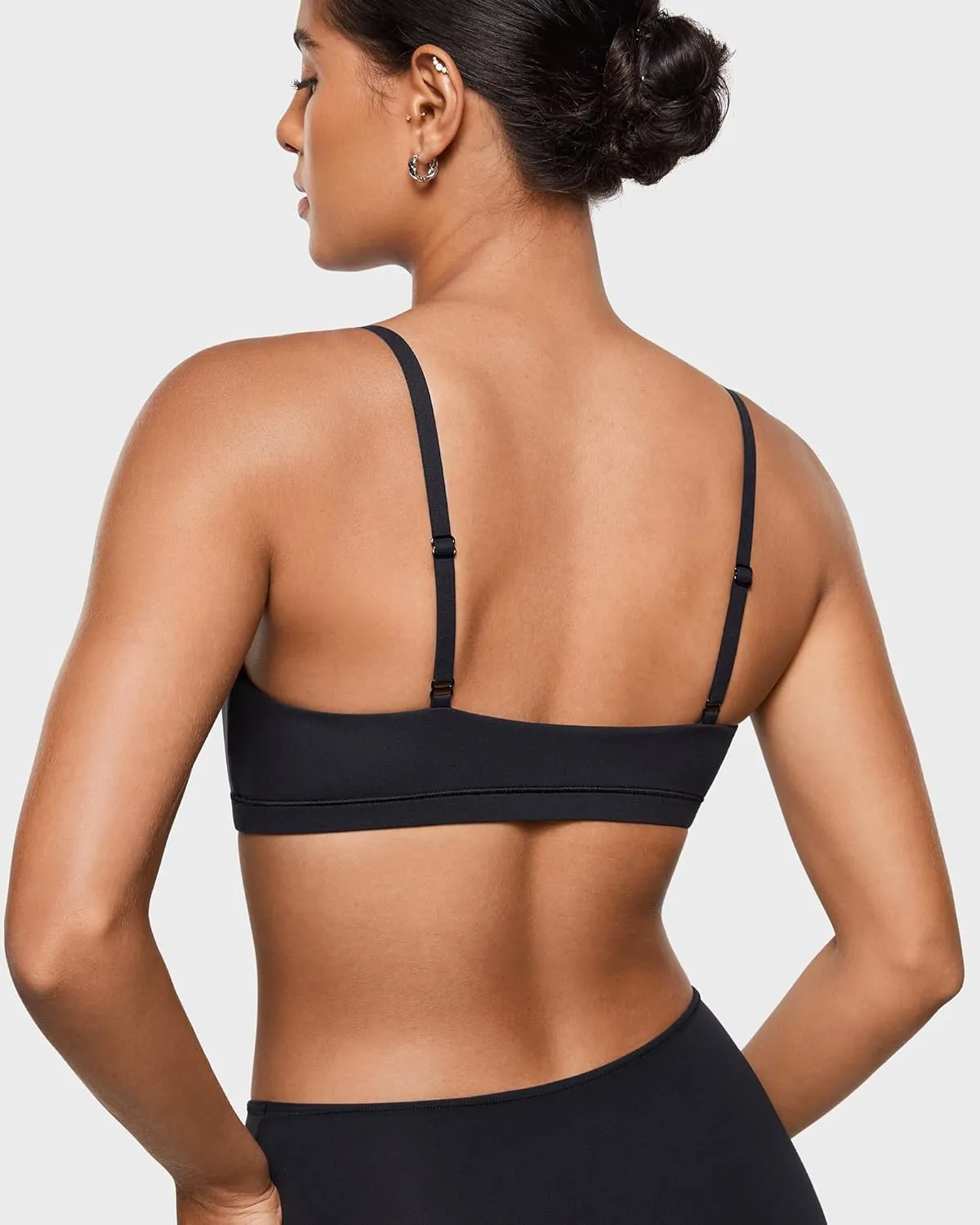INLYRIC Women's Inbarely Plus Bralettes - No Underwire Unlined Support Soft Scoop Neck Cami Seamless Bralette