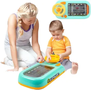 Interactive Steering Wheel for Kids - 2024 New Driving Steering Wheel Toy, Kids Steering Wheel Toy w/Musical, Educational Simulated Pretend Play Driving Toy Toddler Sensory Toys for Kids 3 